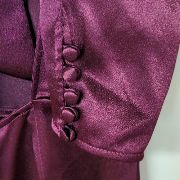 Topshop Satin Tie Back Midi Dress Size 10 - Picture 10 of 12